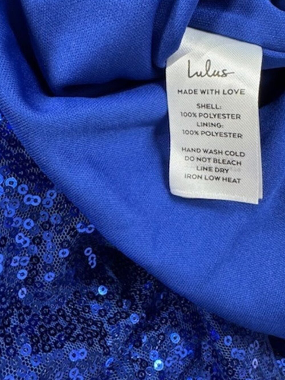 Lulus Wishing On Me Royal Blue Sequin Mini Bodycon Dress NWT - Picture 8 of 9